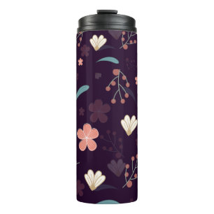 Floral pattern thermal tumbler