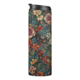 Floral Pattern Thermal Tumblers