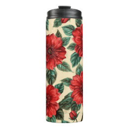 Floral Pattern Thermal Tumblers