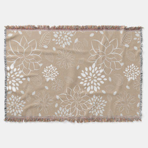 Floral Pattern Throw Blanket