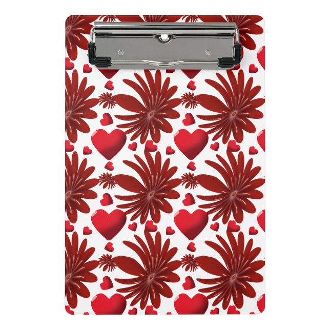 Floral pattern  throw blanket mini clipboard (Front)