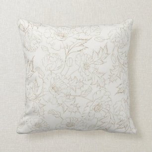Floral Pattern Throw Pillow