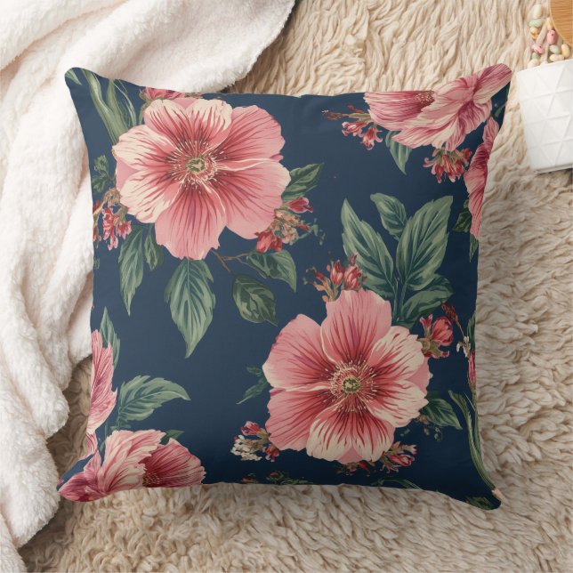Floral Pattern Throw Pillows (Blanket)