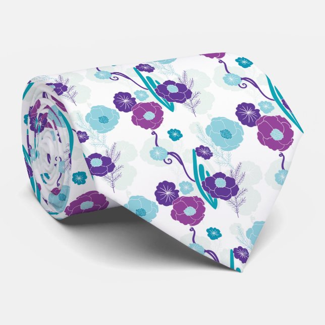 Floral pattern tie (Rolled)