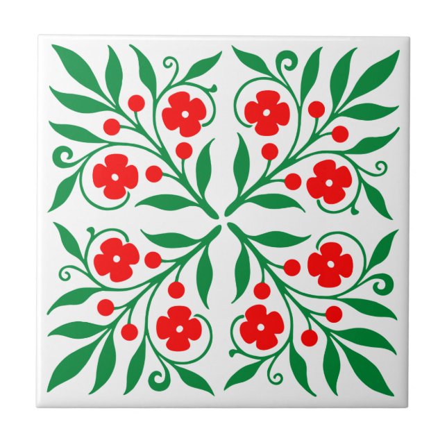 Floral pattern tile (Front)