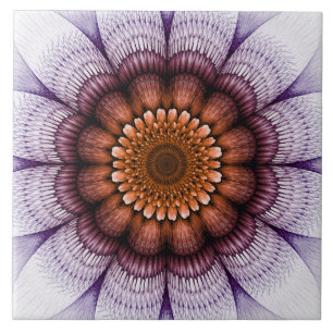 Floral pattern tile