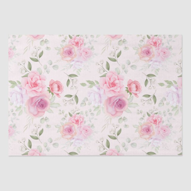 Floral pattern  tissue paper (Front)