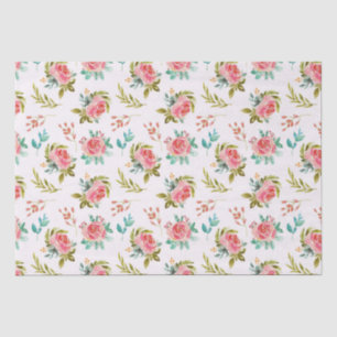 Floral pattern tissue paper