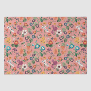 Floral pattern tissue paper
