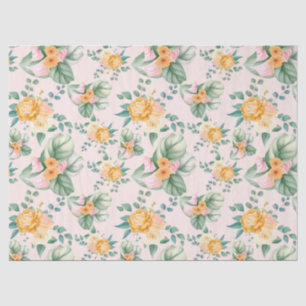 Floral pattern tissue paper