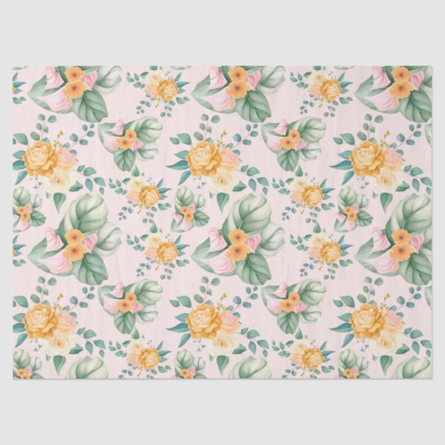Floral pattern  tissue paper (Front)