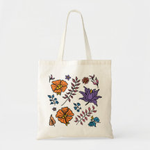 Floral Pattern Tote Bag