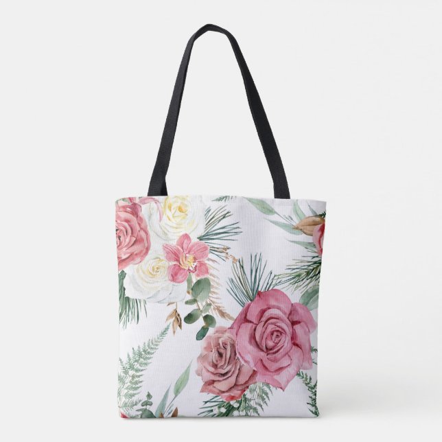 Floral Pattern Tote Bag (Back)