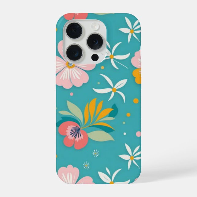 Floral pattern using pastel colours iPhone case (Back)