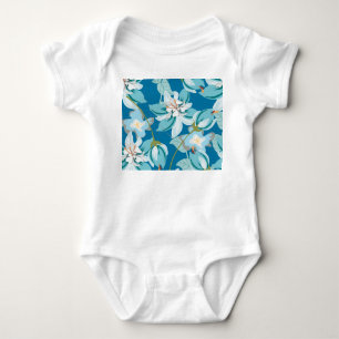 Floral pattern, versatile flower design. baby bodysuit