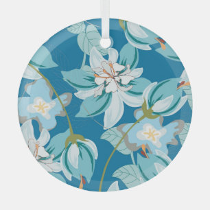 Floral pattern, versatile flower design. glass tree decoration