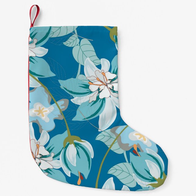 Floral pattern, versatile flower design. small christmas stocking (Front)