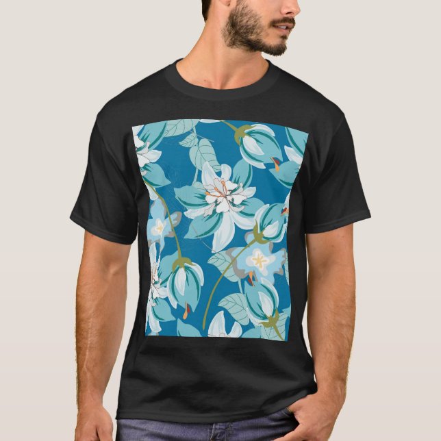 Floral pattern, versatile flower design. T-Shirt (Front)