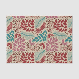 Floral Pattern Vintage Cosy Christmas Tissue Paper