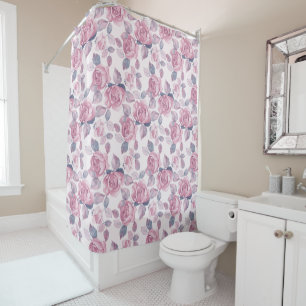 Floral pattern. Vintage roses Shower Curtain