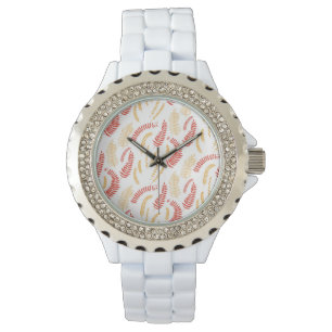 Floral pattern watch