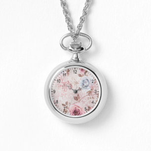 Floral pattern watch