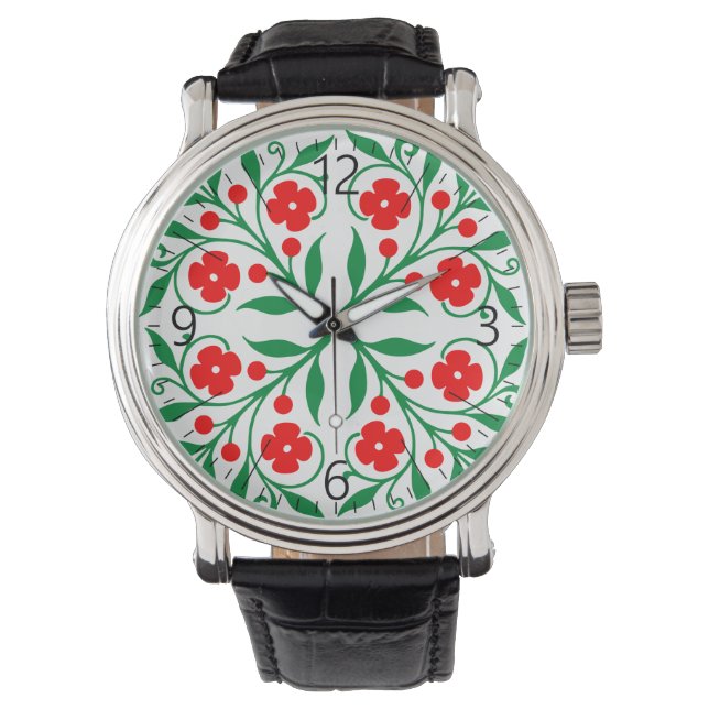 Floral pattern watch (Front)