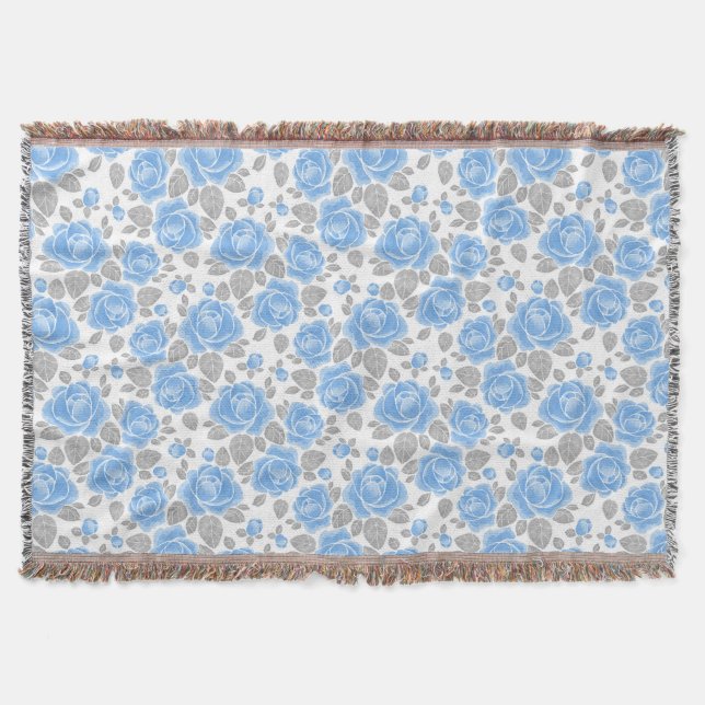 Floral pattern. Watercolor roses /2 Throw Blanket (Front)