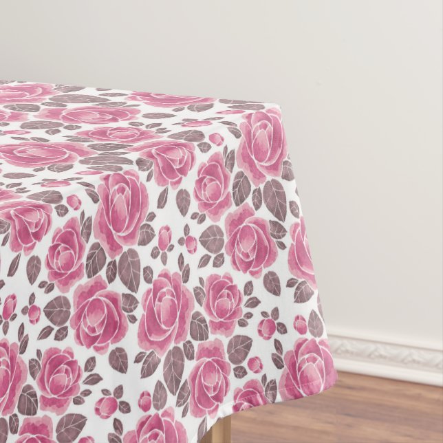 Floral pattern. Watercolor roses /52 Tablecloth (In Situ)