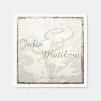 Floral Pattern Wedding Customisable Paper Napkins