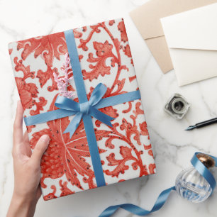 Floral pattern white background Wrapping Paper