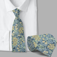Floral pattern William Morris inspired blue flower