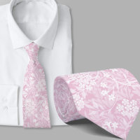 Floral pattern William Morris inspired light pink