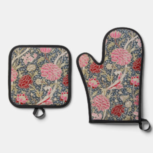 Floral Pattern, William Morris Oven Mitt & Pot Holder Set