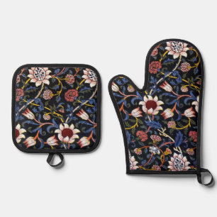 Floral Pattern, William Morris Oven Mitt & Pot Holder Set