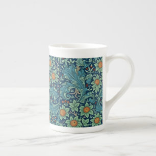 Floral Pattern William Morris Red Yellow Blue Gree Bone China Mug