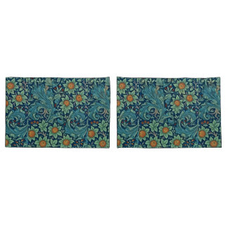 Floral Pattern William Morris Red Yellow Blue Gree Pillowcase