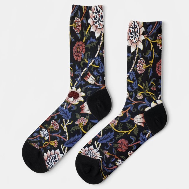 Floral Pattern, William Morris Socks (Left)