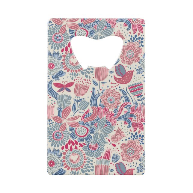 Floral pattern with bird and butterfly (Front)