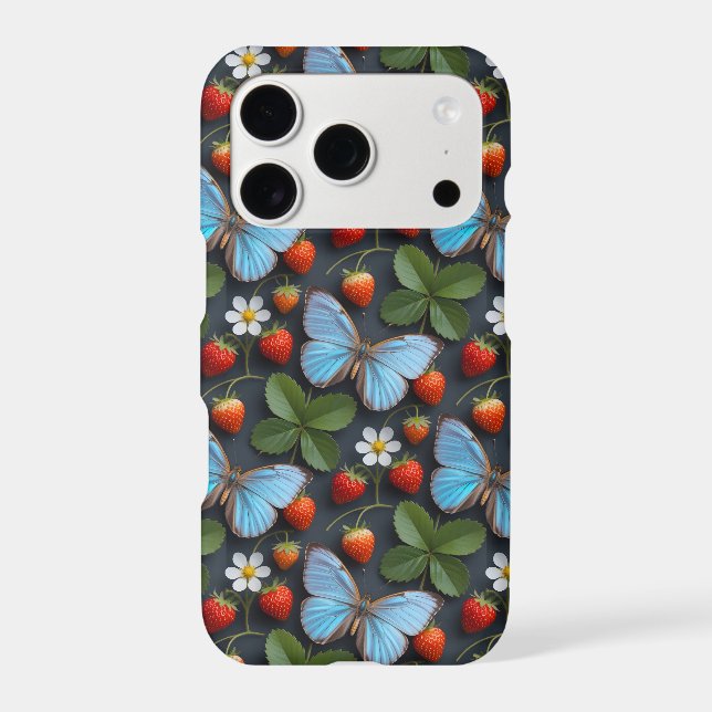 Floral Pattern with Blue Morpho Butterflies (Back)