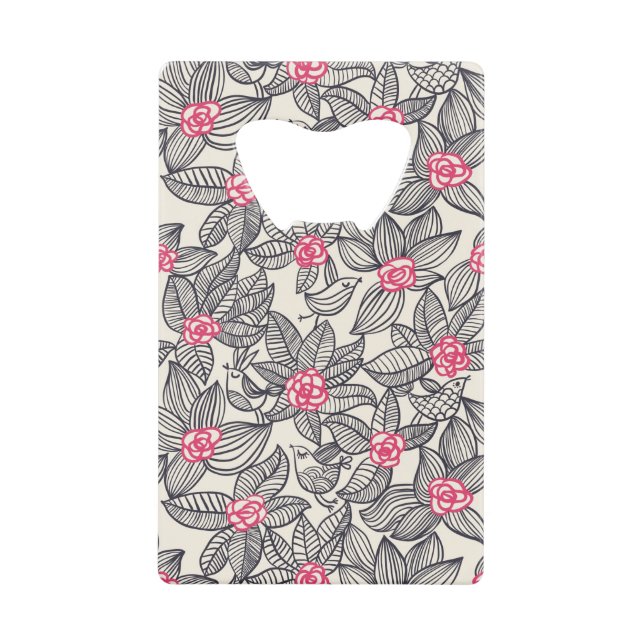 Floral pattern with cartoon birds (Front)