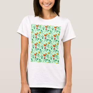 Floral pattern with colored rose flowers T-Shirt