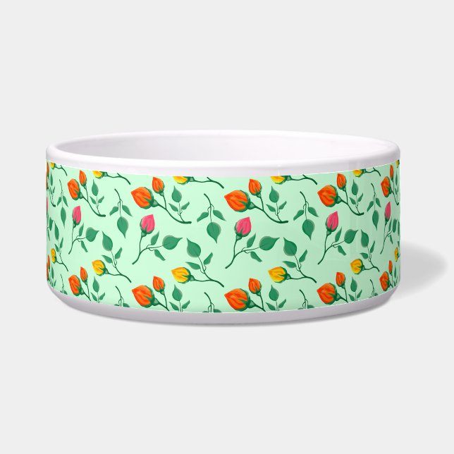 Floral pattern with coloured rose flowers  (Front)