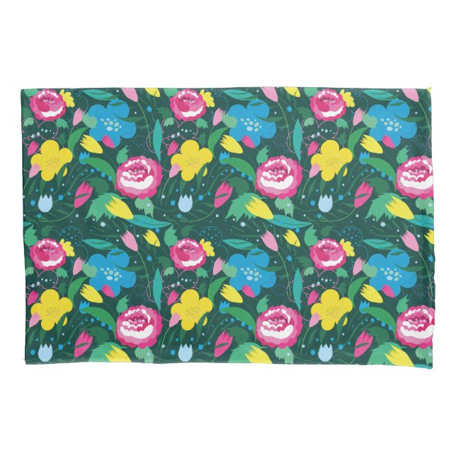 Floral pattern with colourful bouquet. pillowcase (Front)