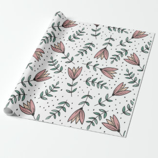 Floral pattern with elegant, classic style wrapping paper