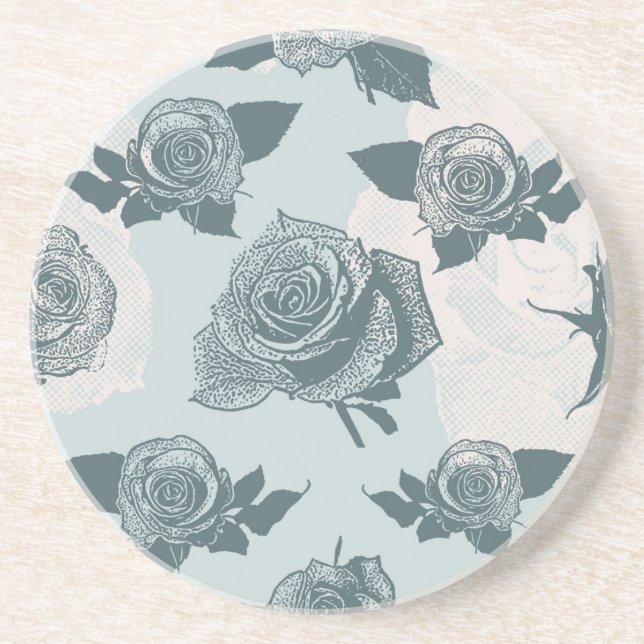 Floral pattern with rose coaster (Front)