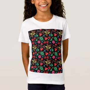 Floral Pattern With Smooth Colour Background-45673 T-Shirt