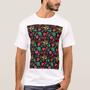Floral Pattern With Smooth Colour Background-45673 T-Shirt