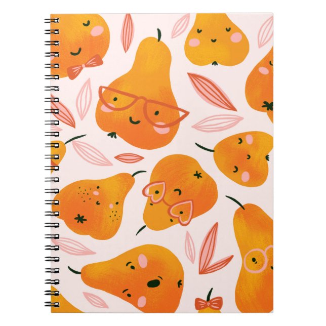 Floral pattern with white orchids, isolated on a d notebook (Front)