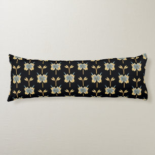 Floral Pattern With Yellow Flowers Body Cushion